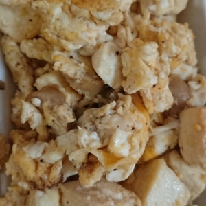 豆腐とウィンナーの卵マヨ炒め